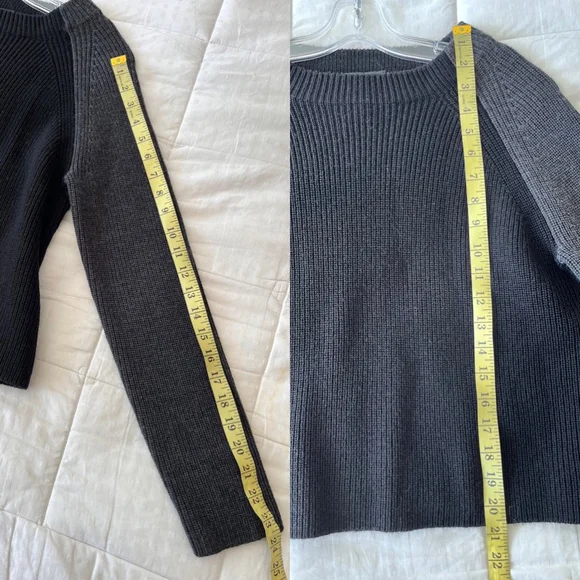 SOLD 💟 Eileen Fisher Merino Rib Box-Top Knit Regenerative Wool Sweater Size XS - Picture 11 of 12